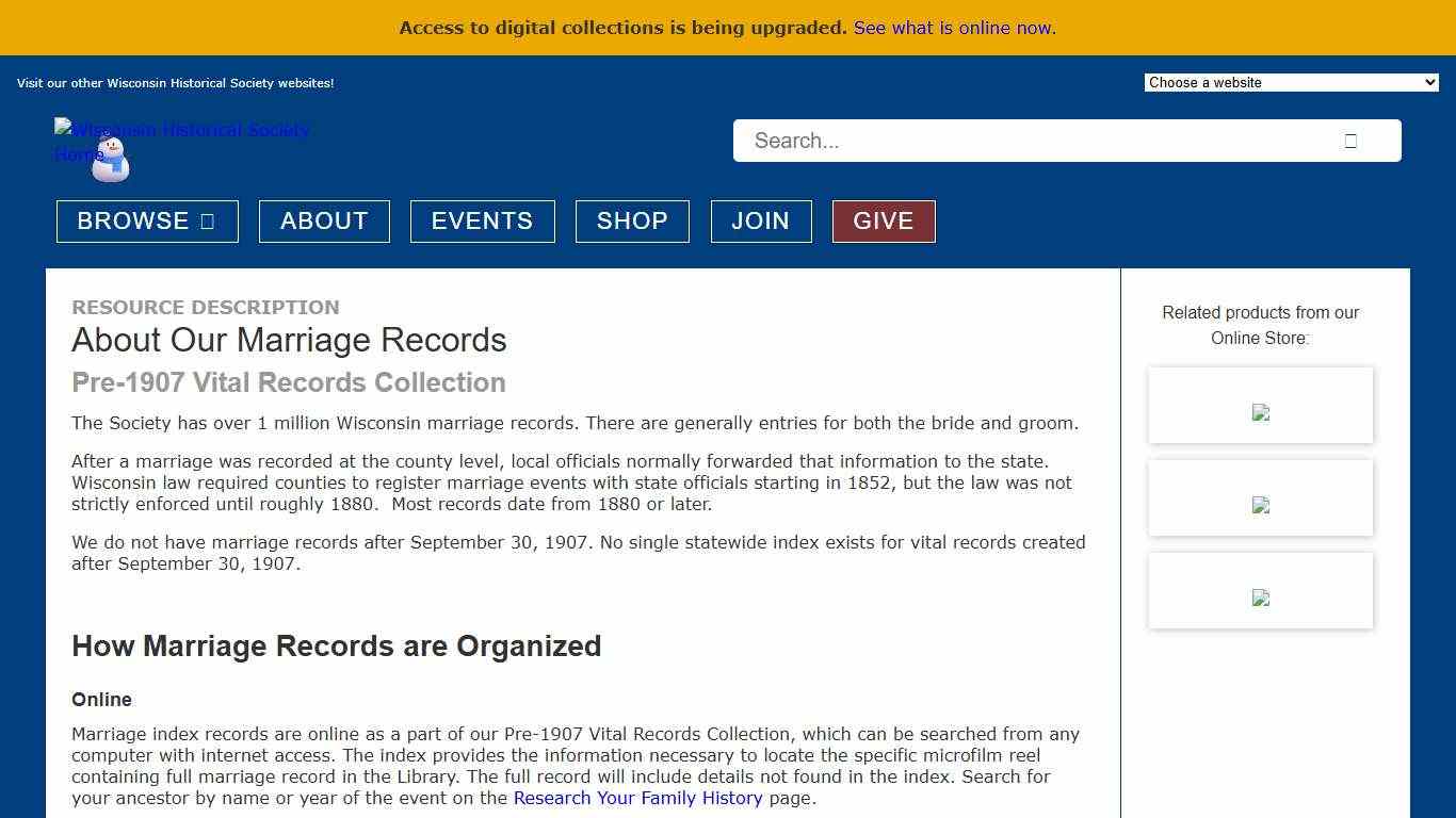 About the Wisconsin Historical Society Marriage Records | Wisconsin Historical Society